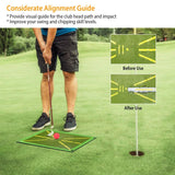Golf Training Mat for Swing Detection Batting Path Feedback