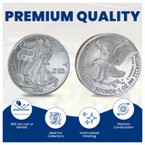 2026 1 Ounce OZ 999 Fine Solid USA American Liberty Eagle Coin Titanium Precious Metal Ingot Ti Element Chemistry Proof Mint Coin