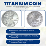2026 1 Ounce OZ 999 Fine Solid USA American Liberty Eagle Coin Titanium Precious Metal Ingot Ti Element Chemistry Proof Mint Coin