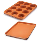 Gotham Steel Nonstick Baking Pan with Built-In Slicer