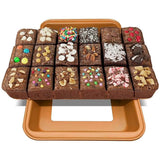 Gotham Steel Nonstick Baking Pan with Built-In Slicer