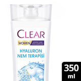 Clear Women Hyaluron Moisture Therapy Anti-Dandruff Shampoo - 48H Hydration, Dry Scalp Treatment, Volumizing