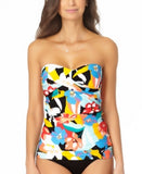 Anne Cole Womens Twist Bandeau Tankini Top