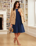 GRACE KARIN 2025 Women Fall Work Dresses,3/4 Sleeve Church Dresses,Fit and Flare Wedding Guest Dress with Pockets