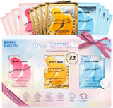 grace & stella Award Winning Under Eye Mask - Travel Essentials - Birthday Gifts for Women - Gel Eye Patches for Dark Circles, Puffy Eyes, Wrinkles, Undereye Bags - Vegan - Self Care (24 Pairs, Gold)