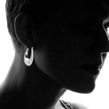 Greek Key Design Oval Hoop Earrings By Paolo Fortelini