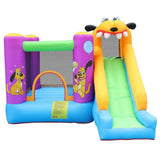 Green Dog Bouncy Castle House Slide and Jump 450W Blower