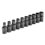 Grey Pneumatic 1210UM 3/8" Drive 10-Piece Universal Metric Impact Socket Set (10mm - 19mm)