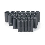 Grey Pneumatic 1326MD 1/2" Drive 26-Piece Deep Length Metric Master Impact Socket Set (10mm - 36mm)