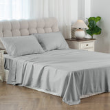 Kasentex Lightweight Sheet Set Full/Queen/King - Breathable Deep Pocket Bed Sheets with Pillowcases