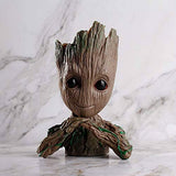 Groot Pen Pot Tree Man Pens Holder or Flower Pot with Drainage Hole