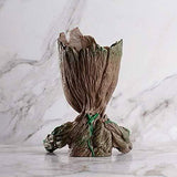Groot Pen Pot Tree Man Pens Holder or Flower Pot with Drainage Hole