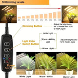 Grow Lights for Seed Starting Auto ON & Off Full Spectrum LED Plant Lights with Timer