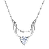 Guardian Angel Wing Necklace Made with Swarovski Crystal