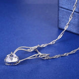 Guardian Angel Wing Necklace Made with Swarovski Crystal