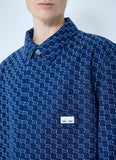 Gucci Men Cotton Jacquard Jacket With Gg Shadow