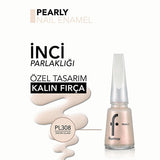 Flormar Pearly Nail Polish: Long-Lasting, High Pigment Shimmering Color for Elegant Nails - Snow Glam