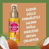 Elidor Coconut Oil Hair Serum: Damage Repair, Strengthening & Shine - Natural, Paraben-Free Formula, Lightweight & Nourishing - 2.7 fl oz