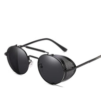 Windshield Round Retro Colored Reflective Sunglasses