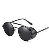 Windshield Round Retro Colored Reflective Sunglasses