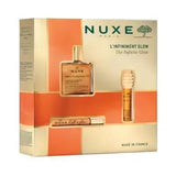 Nuxe Infinite Glow: Skincare Gift Set - Hydrating Dry Oil, Lip Balm & Radiance Enhancer | Nuxe Huile Prodigieuse & Reve de Miel Included