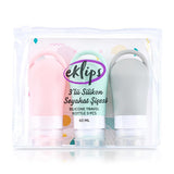 Eklips Silicone Travel Bottle 3-Pack for Easy Packing 60ml