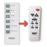 Anderic Substitute for Haier A0010401791C (WJ26X22480) Room Air Conditioner Remote Control [RR2054]