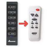 Anderic Substitute for Amana AC-5620-72 Room Air Conditioner Remote Control [RR2054]