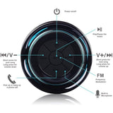 HAISSKY Portable Wireless Waterproof Speaker with FM Radio & Suction Cup