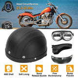 Half Motorcycle Helmet with Pilot Goggles