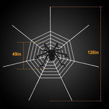 Halloween Decorations Spider 49" with 126" Tarantula Mega Spider Web