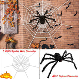 Halloween Decorations Spider 49" with 126" Tarantula Mega Spider Web