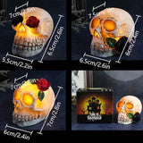 Halloween Resin Skull LED Night Light Decorative Light