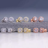 Halo Diamond Stud Earrings