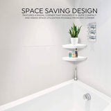 Halter Corner Floating Shelf - Space Saving Round Design with No Visible Support