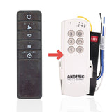 Anderic Substitute Kit for Hampton Bay A25-TX029-LR Ceiling Fan Remote Control [63T-AC83T-KIT]