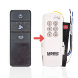 Anderic Substitute Kit for Hampton Bay TX028-C Ceiling Fan Remote Control [63T-AC83T-KIT]