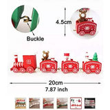 Happy Trees Wooden Christmas Train with Snowman
