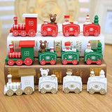 Happy Trees Wooden Christmas Train with Snowman