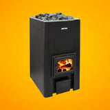 Harvia 50 40KW Black Floor Mount Wood-Burning Sauna Stove With Sauna Stones [WK500] (SAK73164)