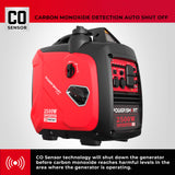 2500W Inverter Gas Generator w/ CO Alert HB5020C