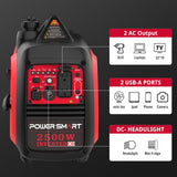 2500W Inverter Gas Generator w/ CO Alert HB5020C