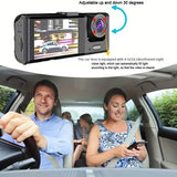 HD 1080P Car Dual Camera with IR Night Vision Loop Recording 2" IPS Screen