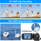 HD 1080P Digital Video Camcorder 16x Zoom DV Camera