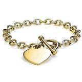 Heart Charm Toggle Bracelet