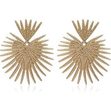 Heart Dangle Earrings Studs Gold Star Statement Earrings