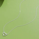 Heart-Shape 925 Sterling Silver Pendant Necklace