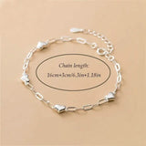 Heart-Shaped S925 Silver Bracelet