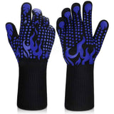 Heat Resistant Grilling Long Silicone Non-Slip Gloves