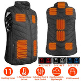 Heated Vest Electric USB Jacket with 3 Temperature Levels